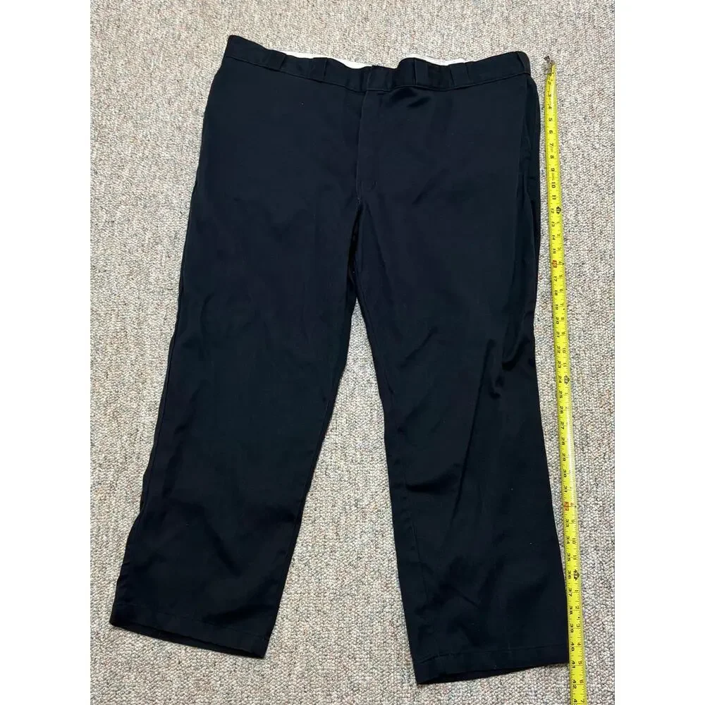Dickies 874 Mens Chino Pants Flat Front Original Fit Straight Blue Cotton 48x30